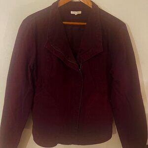 Maurices XL Plum 'Moto' Style Zip-Up Jacket